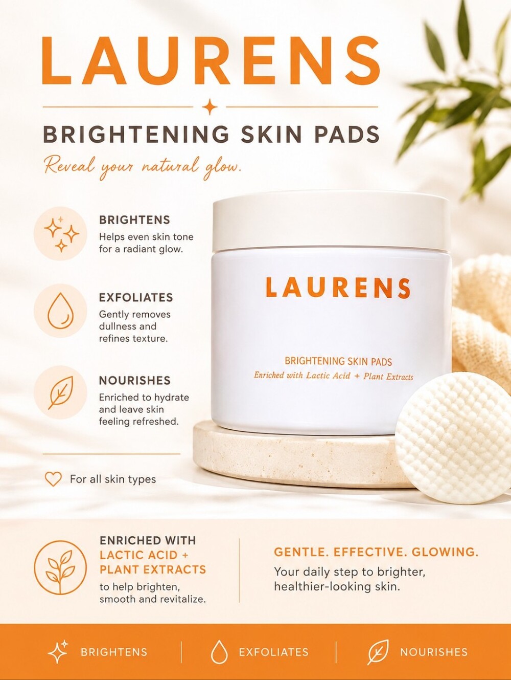 LAUREN'S SKINCAREBrightening Skin Pads
